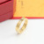 New Titanium Steel Card Home Signature Ring Female Net Stylish Red Stainless Ornament Personalized Ornament Manufacturer