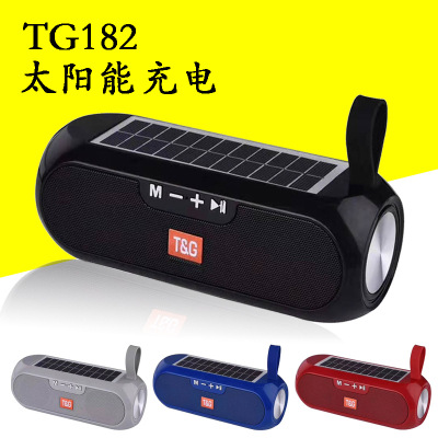 Tg182 Solar Charging Wireless Bluetooth Speaker Outdoor Portable TWS Series Creative Gift Subwoofer
