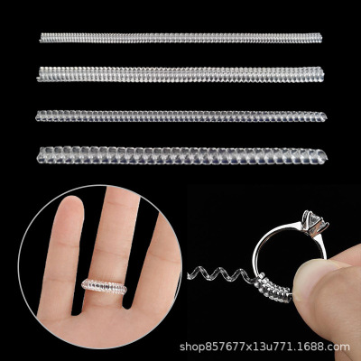 Gold Ring Size Waistband Tightener Spring Rope Transparent Spring Rope Invisible Adjustable Ring Telephone Line