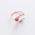 Korean Style New Style Micro-Inlaid Crystal Zircon Ring Sweet French Elegant Flowers Ring Ornament