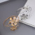 Factory Direct Cross-Border Fashion New Bracelet Exaggerated Metal Flower Armband Diamond-Embedded Opening Bracelet