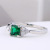 Wish Creative Grandmother Green Zircon Ring Engagement Ring CrossBorder ECommerce Hand Jewelry