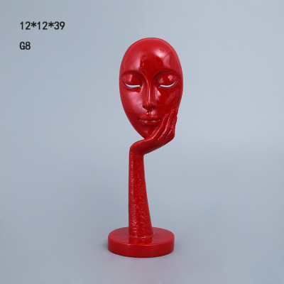 Modern Minimalist Mask Resin Crafts Club New House and Living Room Bookcase Hallway Home Decoration Business Gift G8