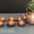 Forged Copper Teapot Carved Lettering Pure Copper Pot Exported to Japan Iron Pot Tea Ceremony Supplies Copper Pot Iron Pot Gift Set