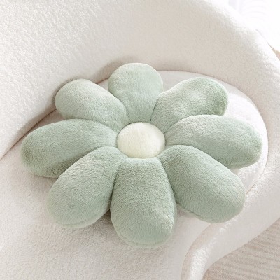 INS Style Little Daisy Petal Cushion Office Waist  Sit Artifact Rabbit Fur Eight Petal Flower Futon Pillow Wholesale