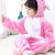 Composite Children Dinosaur One-Piece Pajamas Flannel Cartoon Animal Pikachu Performance Clothes Toilet Version Thickened Set