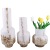 European-Style Heightened White Leopard Print Glass Vase Large Diameter High-Grade Decoration Flower Container Living Room TV Cabinet Decoration