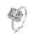 Silver Ring Women's Square Sugar MicroInlaid Diamond in the Debris 1 Karat 2 Karat FourClaw Shaped Moissanite Ring