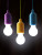 LED Portable Colorful Light with Pull Rope Retro Lighting Bulb Tent Camping Camping Cable Light Bulb Cable Small Night Lamp
