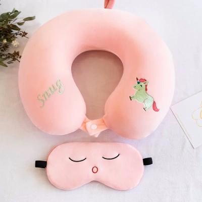 Sample Customization U-Shaped Pillow Office Horse Nap Eye Mask Eye Protection Cervical Spine Protection Avocado Cherry 