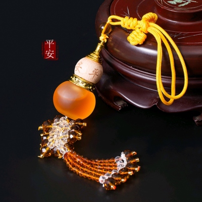 Automobile Hanging Ornament Crystal Perfume Gourd Pendant