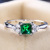 Wish Creative Grandmother Green Zircon Ring Engagement Ring CrossBorder ECommerce Hand Jewelry