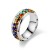 CrossBorder Hot Titanium Steel Rotatable Ring Star Moon Decompression AntiAnxiety Ring Jewelry