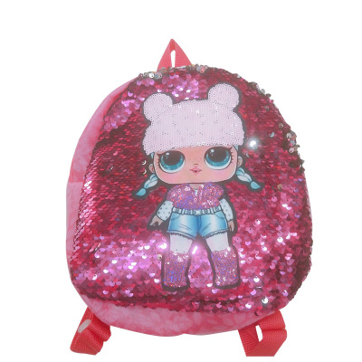 Sequin Stickers Surprise Doll Schoolbag Cartoon Doll Children's Backpack Casual Girl Small Bookbag