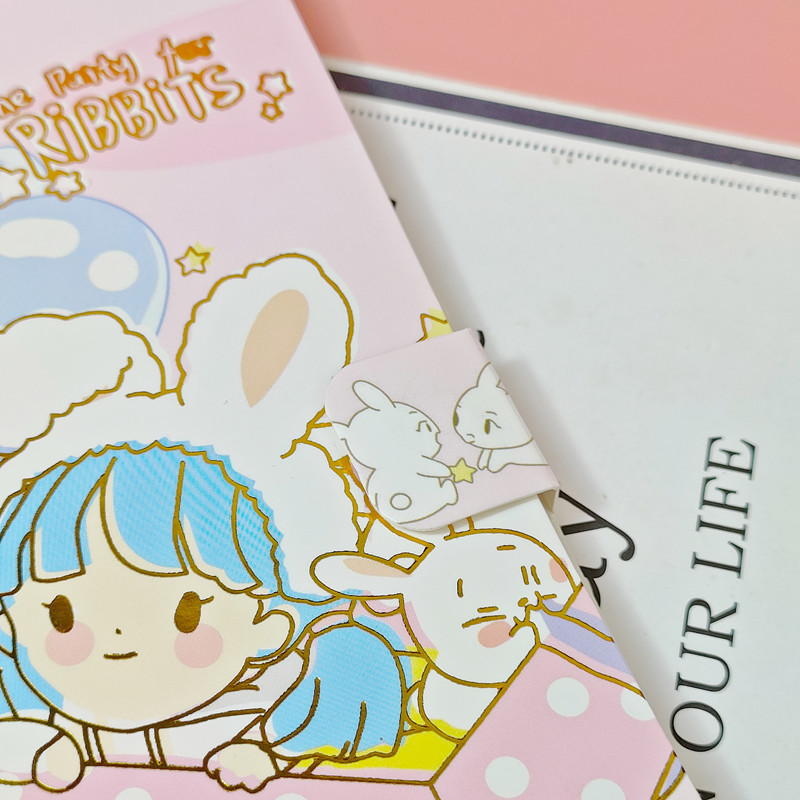 Korean Style Color Sticky Note Cartoon Cute Gilding Note Paper Magnetic Snap Notepad Student Tearable Paste Mamo Pad