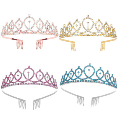 Spot Hot Birthday Hair Accessories Headband Headband Hair Accessories Supply Headdress Girl Queen Ball Crown Multicolor