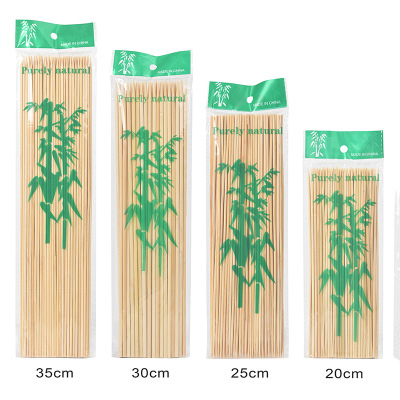 Disposable BBQ Bamboo Sticks 3.0 * 30cm Spicy Hot Pot Prod 100 Pcs/Pack Hot Pot Barbecue Stick Sugar Gourd Bamboo Stick