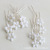 Ceramic Flower Hairpin 2cm Fresh White Flowers and Plants Bridal Hair Accessories Fresh Water Pearl Hairpin Accessories