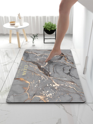 Soft Diatom Ooze Bathroom Absorbent Floor Mat Non-Slip Quick-Drying Floor Mat Bathroom Entrance Door Mat Washroom Carpet