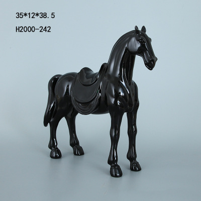 Modern Simple Resin Home Decoration Abstract War Horse Living Room Study TV Cabinet Decoration Handicraft Equipment Ornaments 242