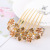 Diamond-Embedded Seven-Tooth Hair Comb Hair Comb Back Head Flower Style Updo Hairpiece Clip Fork Korean Head Jewelry