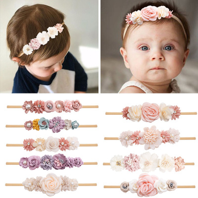 New Creative Headdress Flower Ins Style Beautiful Cute Infant One Month One Hundred Days Headband Boutique Headdress