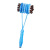 New Blue Color Double Head Wooden Bead Massage Hammer Flexible Back Knocking Hammer Acupuncture Point Steel Ball Massage Massage Hammer