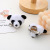 Giant Panda Brooch Barrettes Japanese Cartoon Hair Rope Leaning Bear Animal Headdress Bear Plush Doll