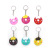 Cross-Border Donut Keychain Cute Cartoon Dessert PVC Key Ring Car Pendant Accessories Small Gift Wholesale