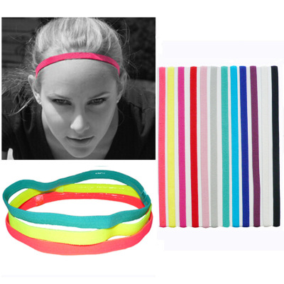 Popular Tighten Rope Candy Color Sports Yoga Hair Band Headband Running Headband Football Non-Slip Hair Accessories