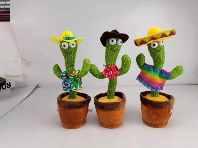 Dancing Cactus Wearing Clothes 120 Songs Singing Dancing Recording Learning to Speak Luminous Twisting Cactus Playing