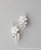 Diamond Silver Gold White Flower Freshwater Pearl Bridal Earrings Earrings European and American Popular Jewelry