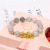 Wholesale Imitation Natural Agate Inlaid Alluvial Gold Pi Xiu Bracelet Crack Stone Color Glass Bead Pixiu Bracelet