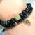Hot Sale 8mm Black Frosted Bracelet 3D Buddha Head Energy Volcanic Rock Chakra Colorful Prayer Beads Bracelet