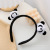 Giant Panda Brooch Barrettes Japanese Cartoon Hair Rope Leaning Bear Animal Headdress Bear Plush Doll