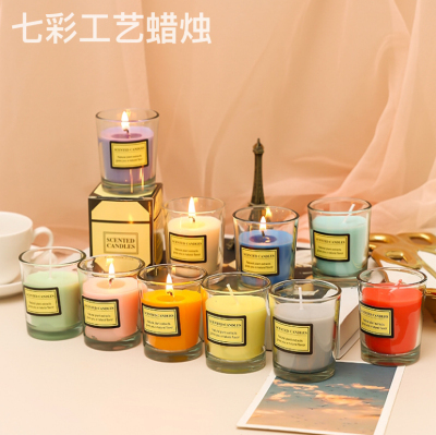 Glass Plant Wax Niche Aromatherapy Candle Home Indoor Smoke-Free Hotel DIY Handmade Fragrance Candle Ins