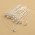 Korean Hair Accessories Wedding Barrettes Bride Hair Braiding Pearl Shining Diamond U-Shaped Flower Headwear 20 PCs/Bag