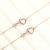 Korean Style Love Truelove Knot Necklace Simple Graceful and Fashionable Peach Heart Pendant Necklace Ins Style Jewelry