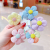 New Children's Cute Colorful Five Faces Cloth Flowers Hair Rope Baby Does Not Hurt Hair Simple and Beautiful Rubber Band Little Princess Hair Rope