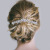 American Classical Women's Hair Bun Hair Band Welding Fancy Shape Rhinestone Hair Comb Wedding Style Bridal Headdress