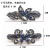 Set Small Top Clip Hair Clip Antique Crystal Flowers Butterfly Barrettes Top Clip Ponytail Clip Barrettes