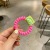 Hair Ring Fluorescent Color Smiley Face Cloth Label Hair Rope Does Not Hurt Hair TPU Elastic Hair Rope Frosted Headdress