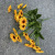 Factory Wholesale Small Sunflower Artificial Flower Sunflower Wedding Ceremony Shooting Props Home Wall Decoration Ornaments