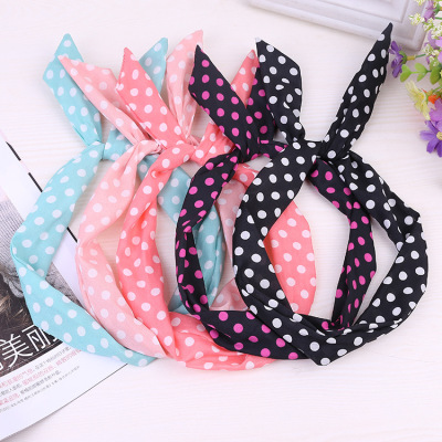 Bow Dot Headband Small Bow Tie Rabbit Ears Hair Band Super Cute Hair Accessories Hair Band Wholesale