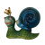 3D Colorful Plastic Crown Snail Fridge Magnet Creative Home Background Decorative Crafts Decorations