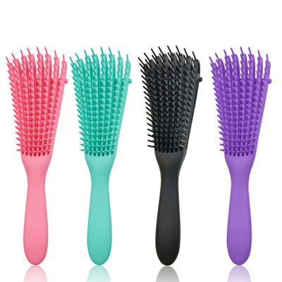 Cross-Border Amazon Multi-Functional Straight Hair Massage Comb Fluffy Curly Hair Eight-Claw Comb Straight Hair Vent Comb Wholesale