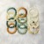 Temperament Floating Flowers Smoky Blue Creamy Green Gradient Color Bodhi Bracelet Crafts White Jade Bodhi Buddha Beads