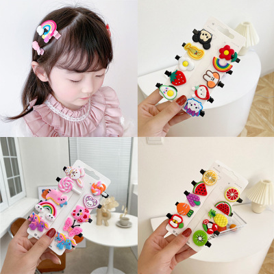 In Stock Wholesale Mixed BB Clip Headdress Clip Children's Barrettes Hair 10-Card Combination Set