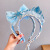 Frozen Princess Headband Children's Wig Braid Hair Band Cute Bow Mesh Crown Hair Accessories