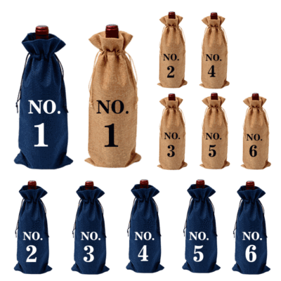 Factory Customized Sack Drawstring Drawstring Pocket 1-10 Set Wine Bottle Bag Multi-Color Champagne Bag Printing Logo